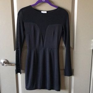 Tobi black long sleeve mesh dress!